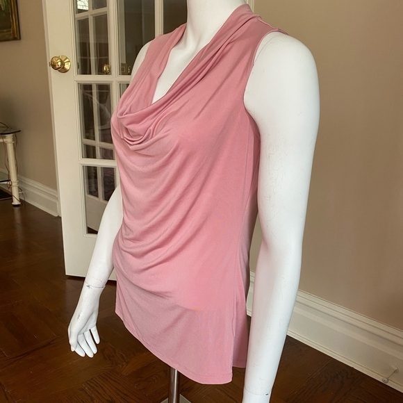 Worthington Soft Pink Drape Sleeveless Top Sz S - Picture 2 of 5